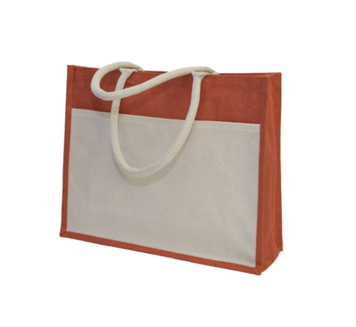 GM0047 Jute Bag with front pocket. 4