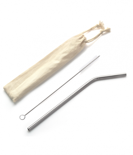 Buy 1pc Stainless Steel Bend Straw