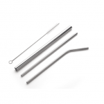 4pcs Stainless Steel Straw Set