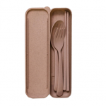 Pink Wheat Straw Cutlery Set