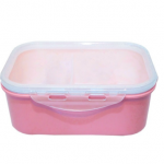Pink PP Lunchbox With Spoon