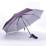 Purple 21″ 3 Fold UV Coated Umbrella