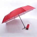 Red 21″ 3 Fold UV Coated Umbrella