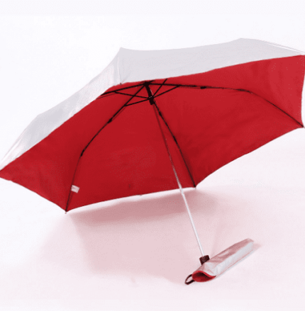 Red 21″ 3 Fold Slim Umbrella
