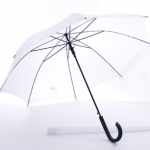 White Panel Curve Handle Auto Open Umbrella