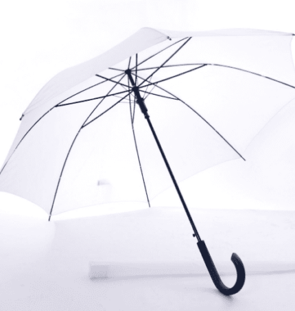 White Panel Curve Handle Auto Open Umbrella