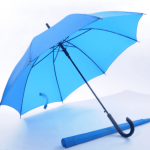 Light Blue Panel Curve Handle Auto Open Umbrella