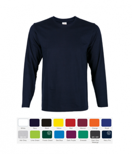 Long Sleeve Cotton Round Neck T-Shirt – Unisex