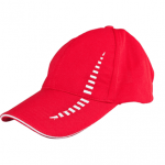 Red with White Baseball Polyester Cap
