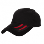 Black Panel Cotton Cap