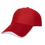 Red with White Dual Tone Polyester Cap