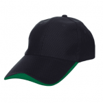 Black With Green Dual Tone Polyester Cap