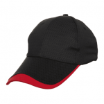 Black With Red Dual Tone Polyester Cap