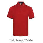 Red Cotton Interlock Polo Shirt