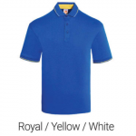 Blue Cotton Interlock Polo Shirt