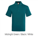 Midnight Green Cotton Interlock Polo Shirt