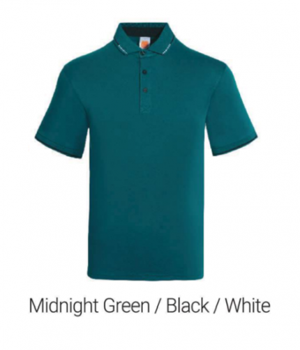 Midnight Green Cotton Interlock Polo Shirt