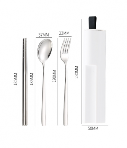 Stainless Steel Cutlery Set with Phone Holder