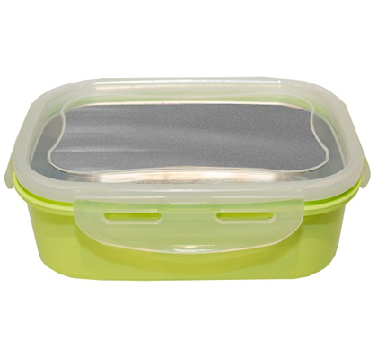 Green Modern Lunchbox with Spoon