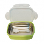 Green Modern Lunchbox with Spoon