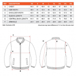 Size Chart For Reversible Jacket